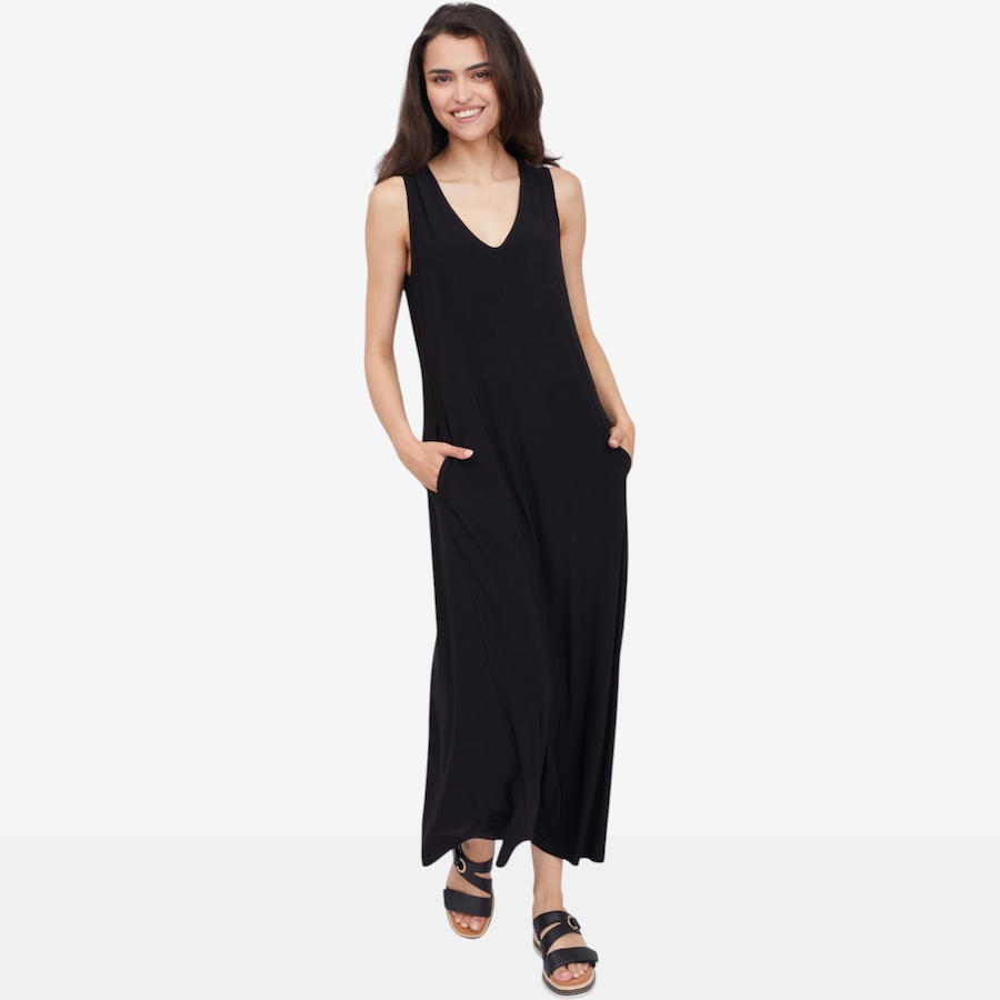 Image 122846_BLK.jpg, Product 122-846 / Price $79.99, Kim & Co. Brazil Knit Sleeveless Maxi Dress with Pockets from Kim & Co. on TSC.ca's Fashion department