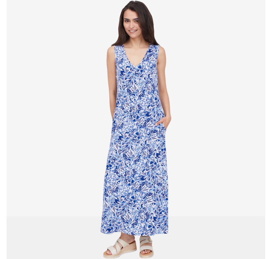 Image 122846_BLMU.jpg, Product 122-846 / Price $49.99, Kim & Co. Brazil Knit Sleeveless Maxi Dress with Pockets from Kim & Co. on TSC.ca's Fashion department