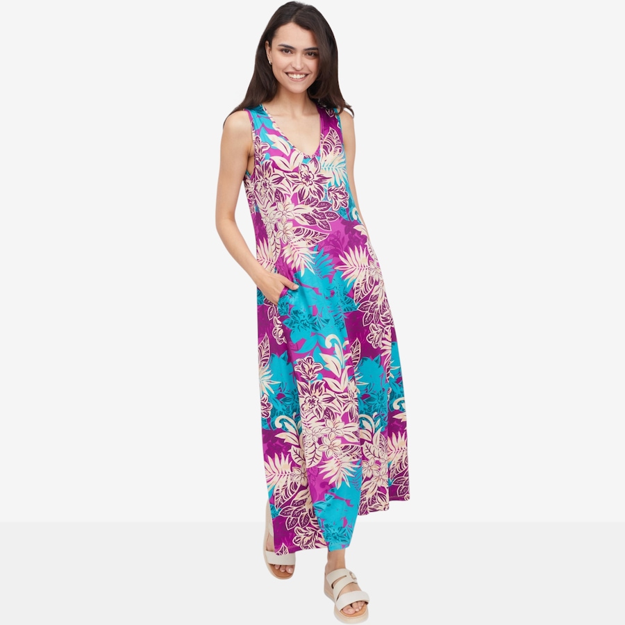 Image 122846_PUMU.jpg, Product 122-846 / Price $79.99, Kim & Co. Brazil Knit Sleeveless Maxi Dress with Pockets from Kim & Co. on TSC.ca's Fashion department