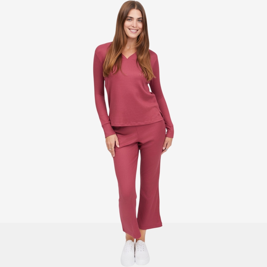 Image 122920_TRS.jpg, Product 122-920 / Price $75.00, Cuddl Duds Seriously Soft Rib V Neck Pullover & Lounge Pant - Regular from Cuddl Duds  on TSC.ca's Fashion department