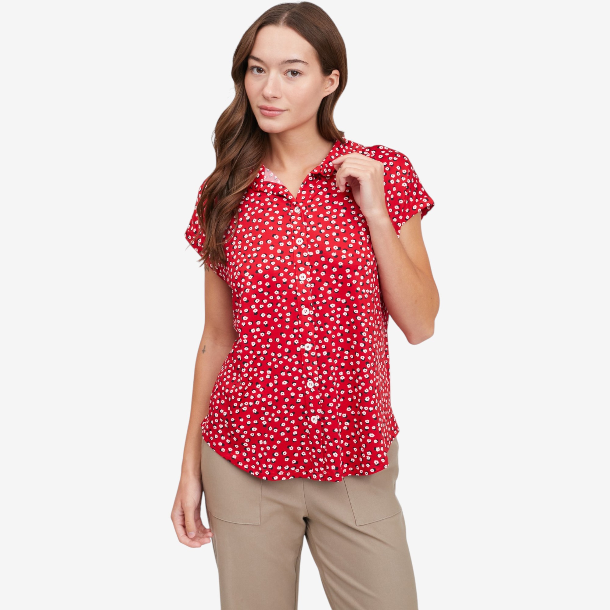 Kim & Co. Brazil Knit Short Dolman Sleeve Shirt - TSC.ca