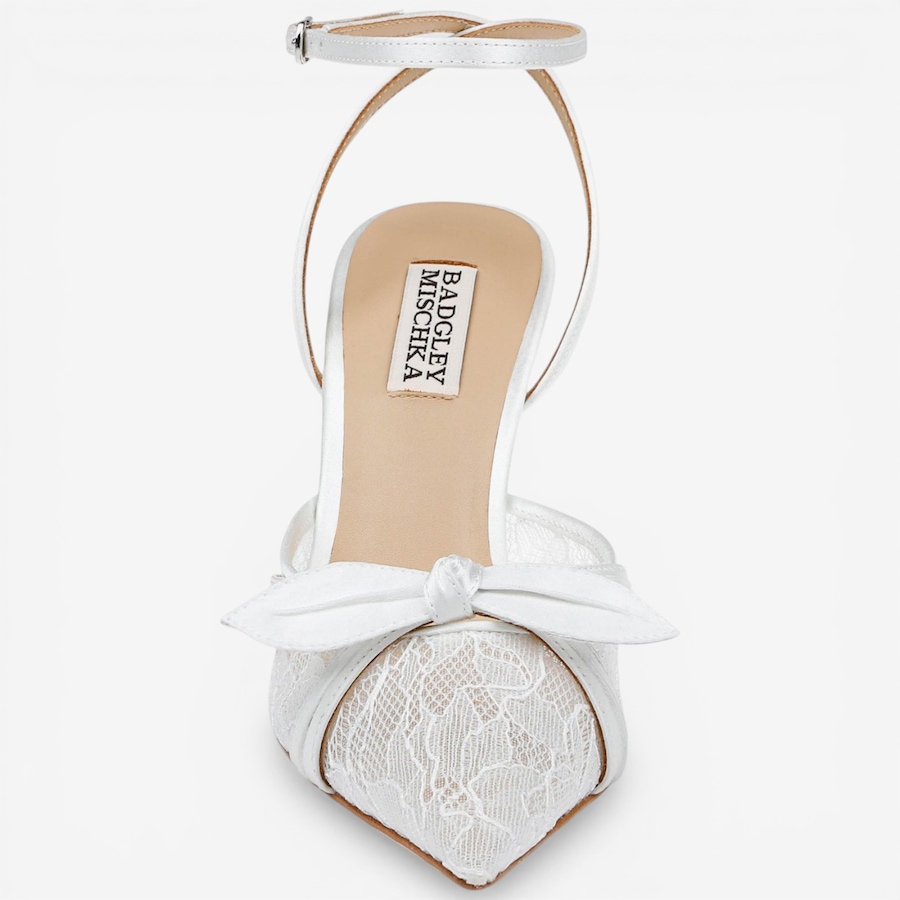 Image 122937_ALTMORE5.jpg, Product 122-937 / Price $325.00, Badgley Mischka Josie Lace Ankle Strap Pump  from Badgley Mischka on TSC.ca's Shoes department