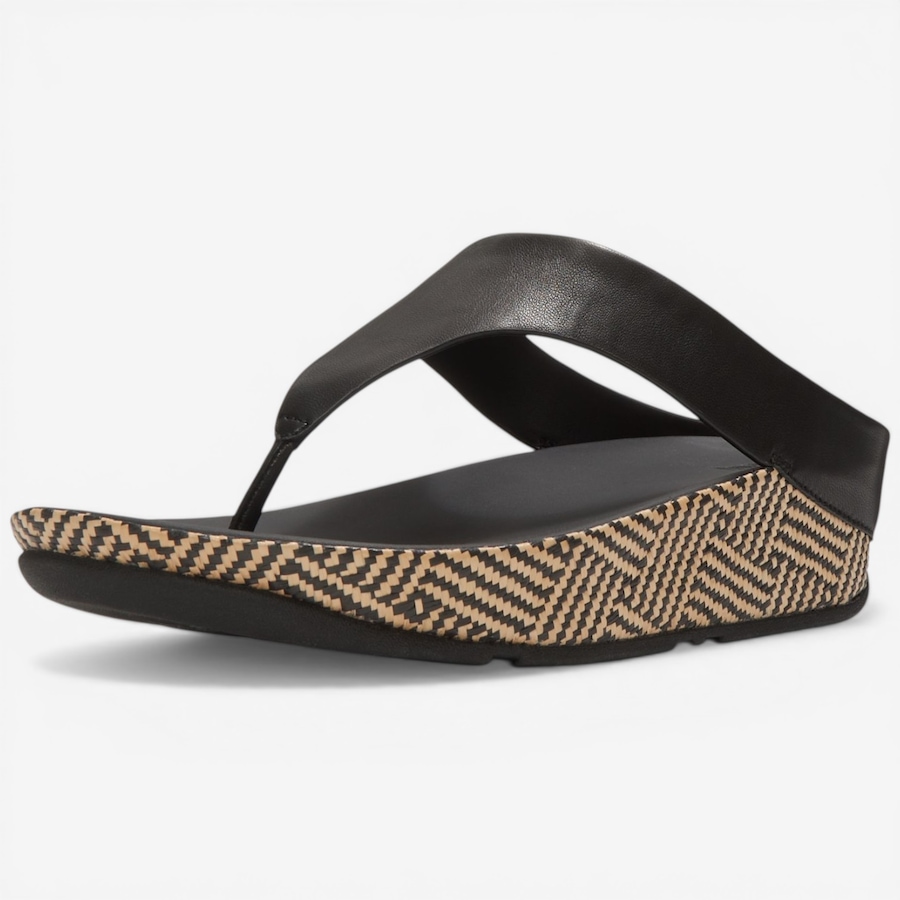Image 122942_BLK.jpg, Product 122-942 / Price $84.88, FitFlop Lulu Lux Graphic Weave Leather Toe Post Sandal from FitFlop on TSC.ca's Shoes department