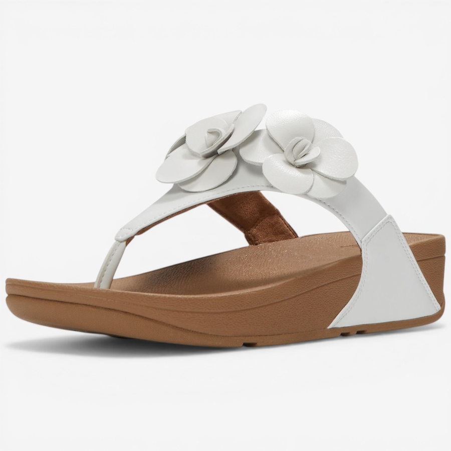 Image 122943_WHT.jpg, Product 122-943 / Price $99.88, FitFlop Lulu Flower Toe Post Sandal from FitFlop on TSC.ca's Shoes department