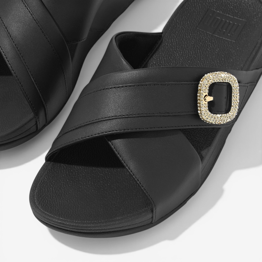Image 122954_ALTMORE1.jpg, Product 122-954 / Price $170.00, FitFlop Lulu Crystal Buckle Leather Slides from FitFlop on TSC.ca's Shoes department