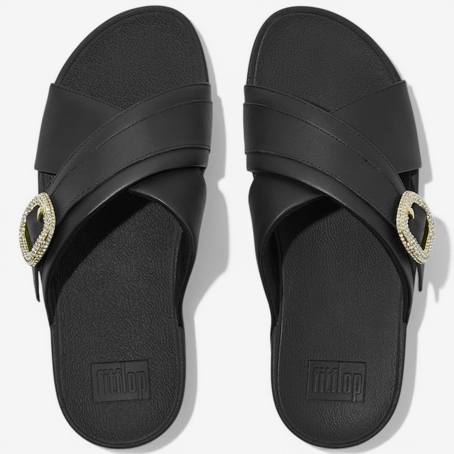 Image 122954_ALTMORE2.jpg, Product 122-954 / Price $170.00, FitFlop Lulu Crystal Buckle Leather Slides from FitFlop on TSC.ca's Shoes department