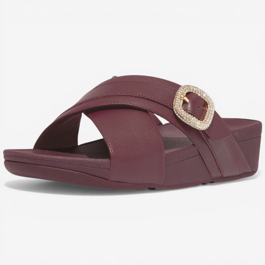 Image 122954_MVWNE.jpg, Product 122-954 / Price $170.00, FitFlop Lulu Crystal Buckle Leather Slides from FitFlop on TSC.ca's Shoes department