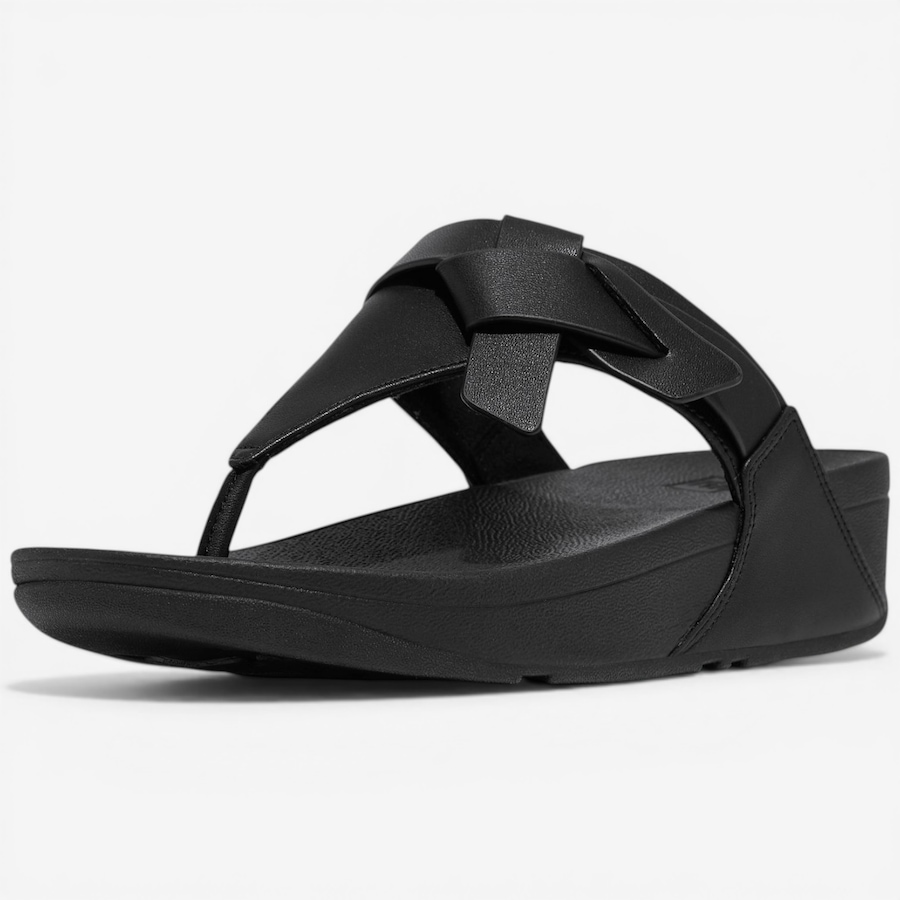 Image 122956_BLK.jpg, Product 122-956 / Price $69.88, FitFlop Lulu Folded Knot Leather Toe Post Sandal from FitFlop on TSC.ca's Shoes department