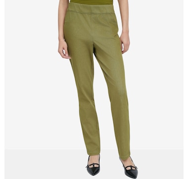 Nina Leonard Elastic Waist Stretch Knit Denim Pant