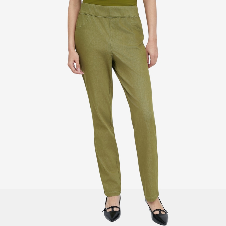 Image 122960_AVO.jpg, Product 122-960 / Price $39.99, Nina Leonard Elastic Waist Stretch Knit Denim Pant from Nina Leonard on TSC.ca's Fashion department