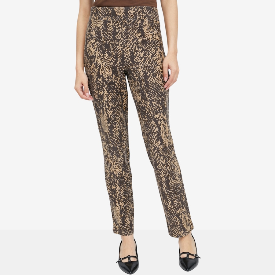 Image 122960_CHTA.jpg, Product 122-960 / Price $39.99, Nina Leonard Elastic Waist Stretch Knit Denim Pant from Nina Leonard on TSC.ca's Fashion department
