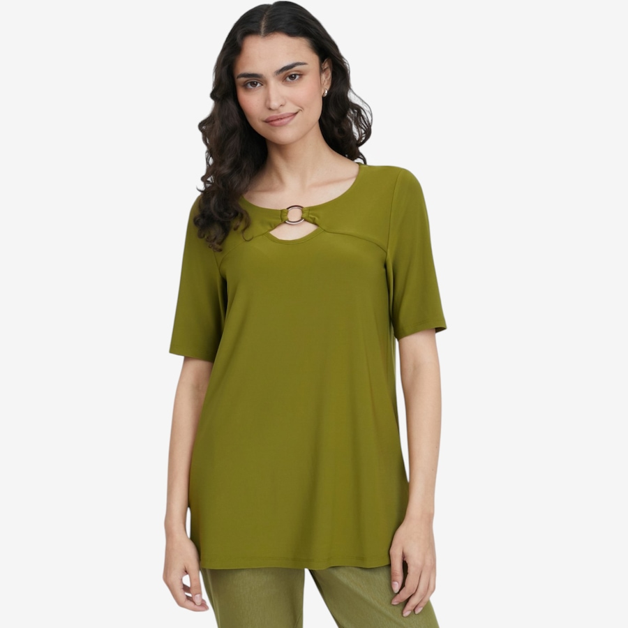 Image 122962_AVO.jpg, Product 122-962 / Price $34.99, Nina Leonard Peek-A-Boo Neckline Top from Nina Leonard on TSC.ca's Fashion department