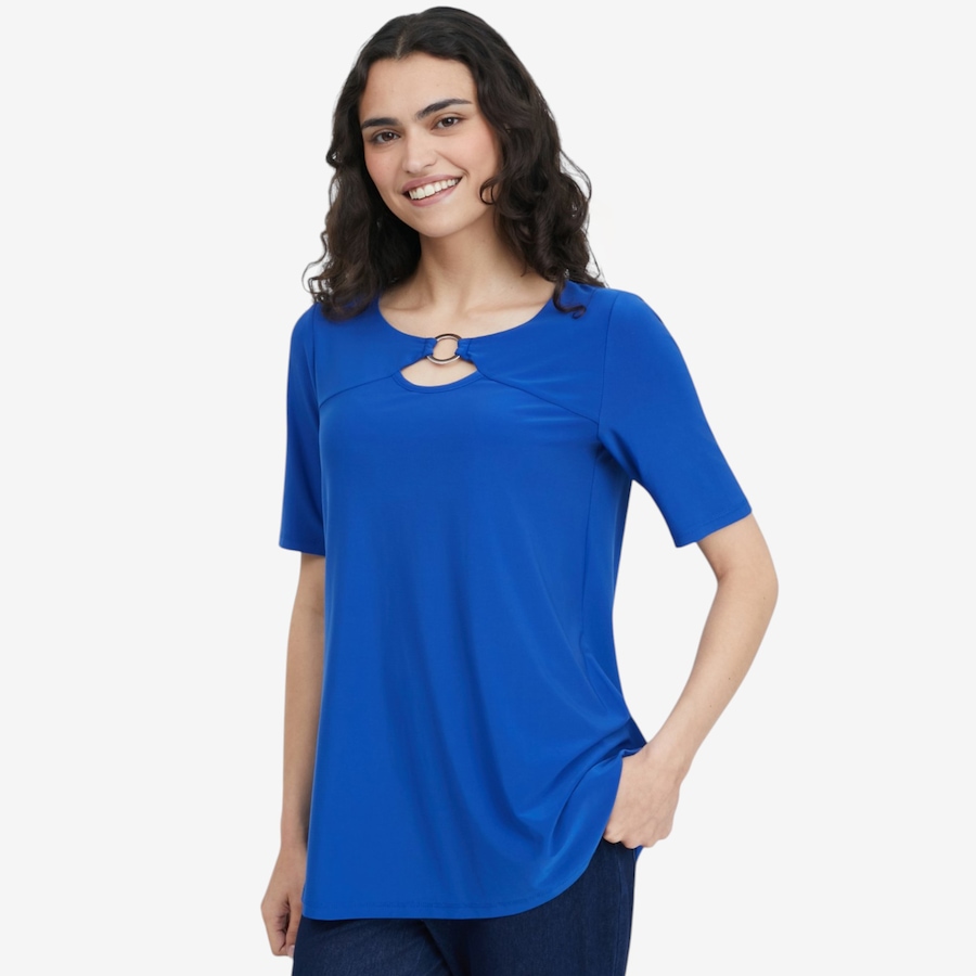 Image 122962_RICCO.jpg, Product 122-962 / Price $34.99, Nina Leonard Peek-A-Boo Neckline Top from Nina Leonard on TSC.ca's Fashion department
