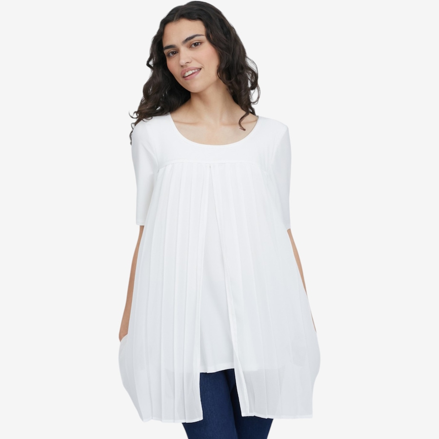 Image 122964_IVR.jpg, Product 122-964 / Price $39.99, Nina Leonard Elbow Sleeve Round Neck Top from Nina Leonard on TSC.ca's Fashion department
