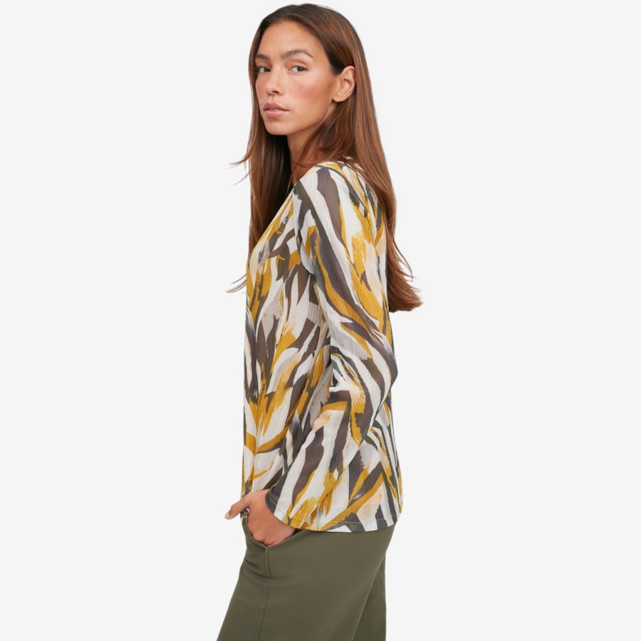 Image 122988_ALTMORE2.jpg, Product 122-988 / Price $69.90, Wynne Layers Printed Textured Mesh Top from Wynnelayers on TSC.ca's Fashion department