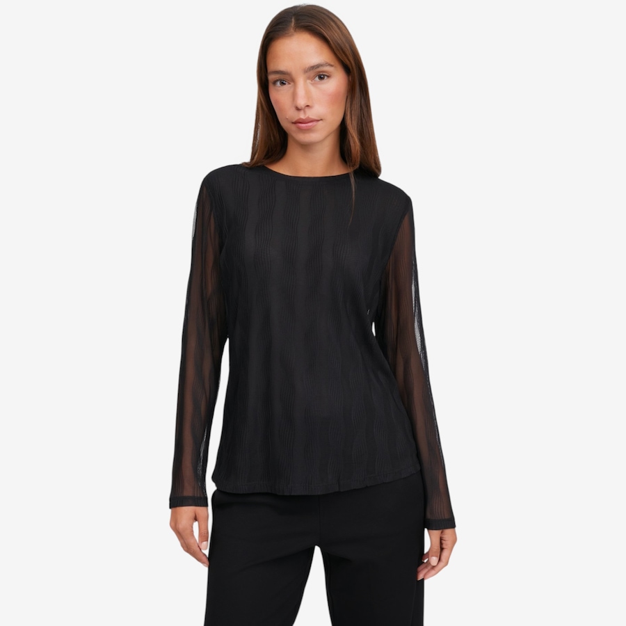 Image 122988_BLK.jpg, Product 122-988 / Price $69.90, Wynne Layers Printed Textured Mesh Top from Wynnelayers on TSC.ca's Fashion department