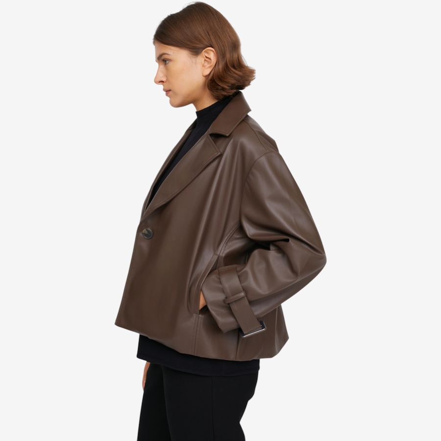 Image 122989_ALTMORE2.jpg, Product 122-989 / Price $199.90, Wynne Layers Faux Leather Trench Jacket from Wynnelayers on TSC.ca's Fashion department
