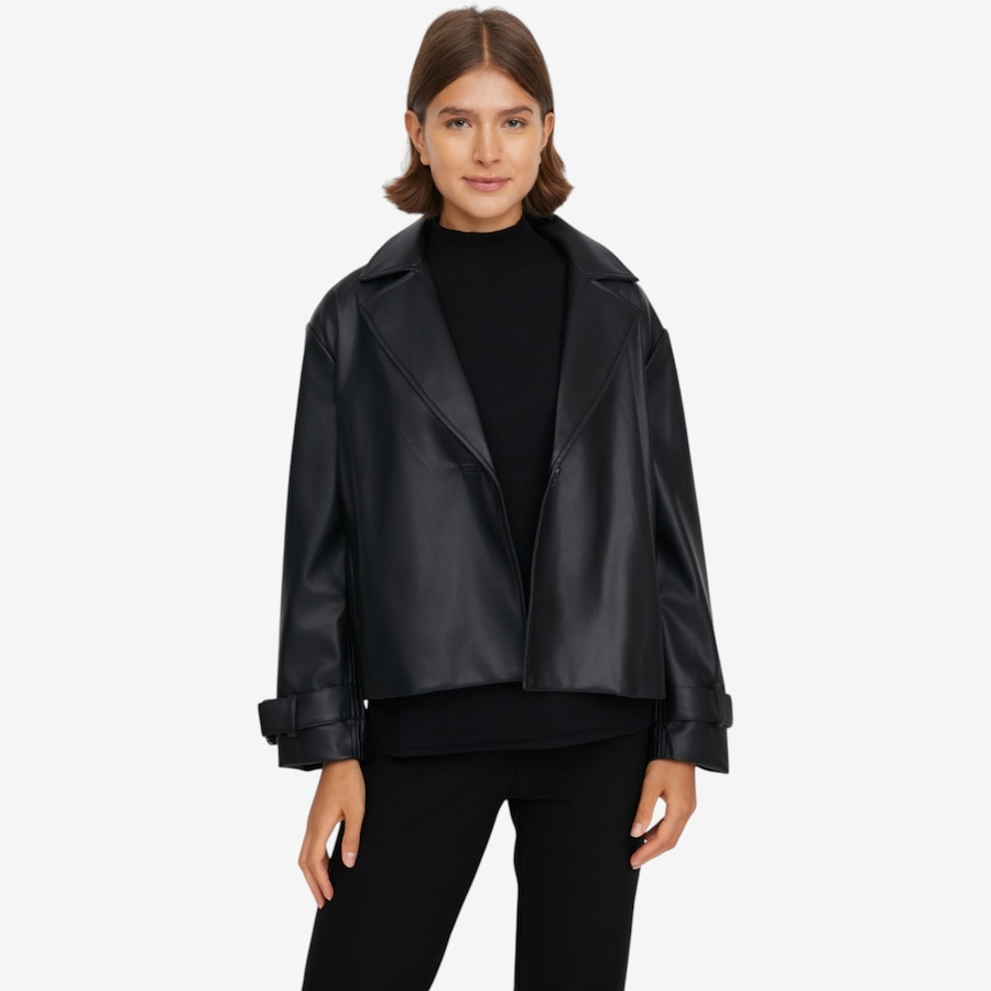 Image 122989_BLK.jpg, Product 122-989 / Price $199.90, Wynne Layers Faux Leather Trench Jacket from Wynnelayers on TSC.ca's Fashion department