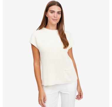 Wynne Style Shaker Stitch Sweater with Pocket