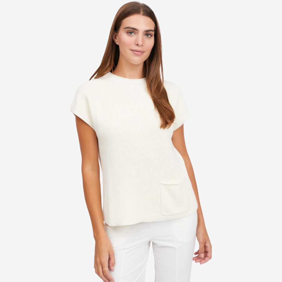 Image 123027_CRM.jpg, Product 123-027 / Price $69.90, Wynne Style Shaker Stitch Sweater with Pocket from Wynnelayers on TSC.ca's Fashion department