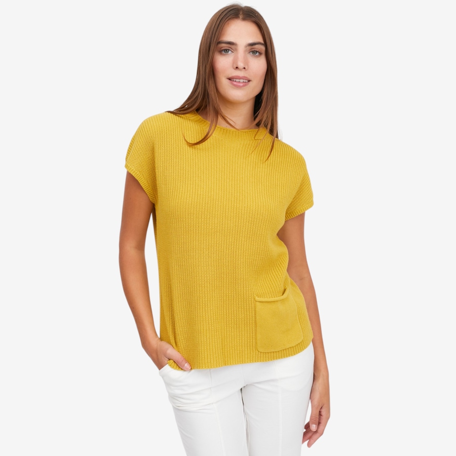 Image 123027_GGR.jpg, Product 123-027 / Price $69.90, Wynne Style Shaker Stitch Sweater with Pocket from Wynnelayers on TSC.ca's Fashion department