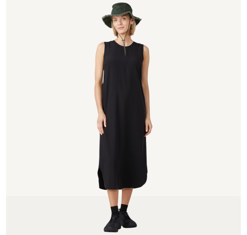 Image 123094_BLK.jpg, Product 123-094 / Price $130.00, Tilley Tech Silk Midi Tank Dress from Tilley on TSC.ca's Fashion department
