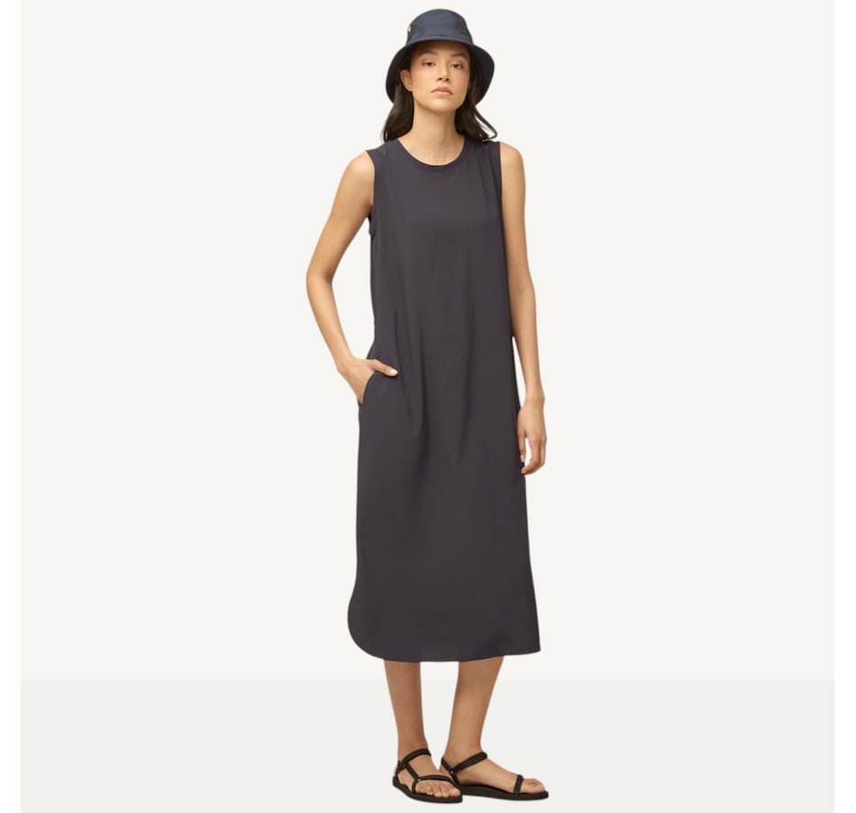 Image 123094_NVY.jpg, Product 123-094 / Price $130.00, Tilley Tech Silk Midi Tank Dress from Tilley on TSC.ca's Fashion department