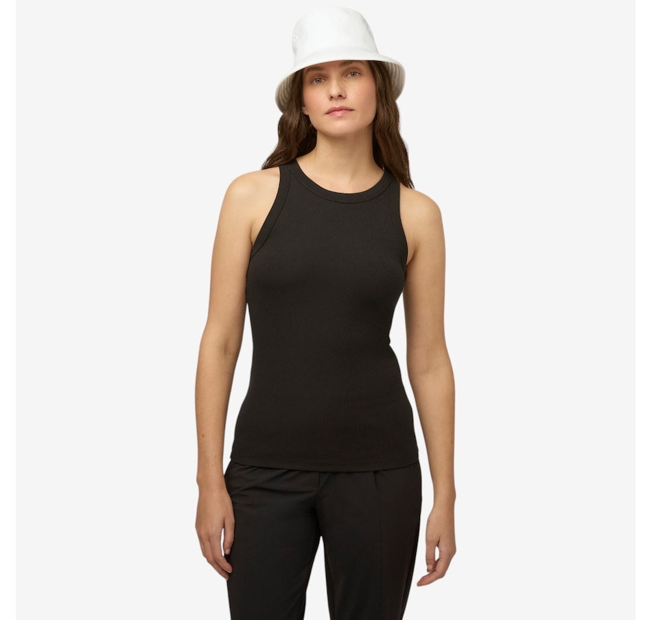 Image 123103_BLK.jpg, Product 123-103 / Price $60.00, Tilley High Neck Rib Tank from Tilley on TSC.ca's Fashion department