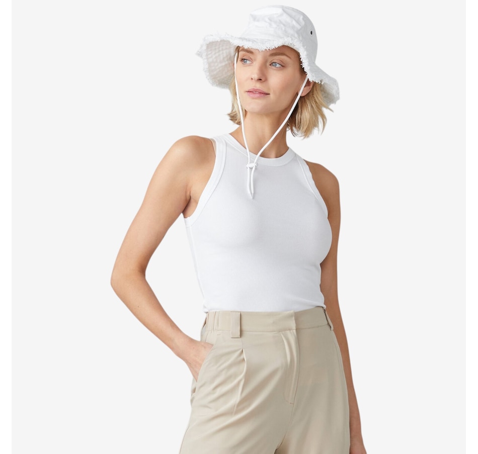 Image 123103_WHT.jpg, Product 123-103 / Price $60.00, Tilley High Neck Rib Tank from Tilley on TSC.ca's Fashion department