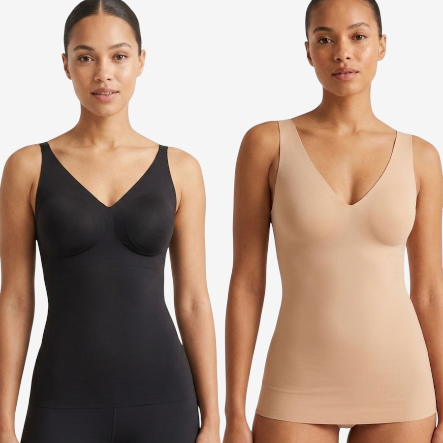 Image 123129_BKBG.jpg, Product 123-129 / Price $54.99, Rhonda Shear 2-Pack Butterknit Camisole with Adjustable Straps from Rhonda Shear Shapewear on TSC.ca's Fashion department