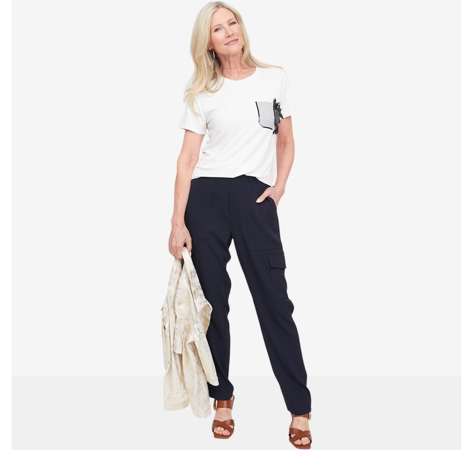 Image 123159_ALTMORE3.jpg, Product 123-159 / Price $90.00, Brian Bailey Embellished Flower Tee from Brian Bailey on TSC.ca's Fashion department