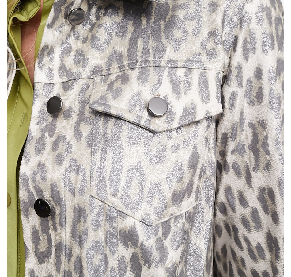 Image 123163_ALTMORE2.jpg, Product 123-163 / Price $275.00, Brian Bailey Printed Metallic Faux Leather Jean Jacket from Brian Bailey on TSC.ca's Fashion department