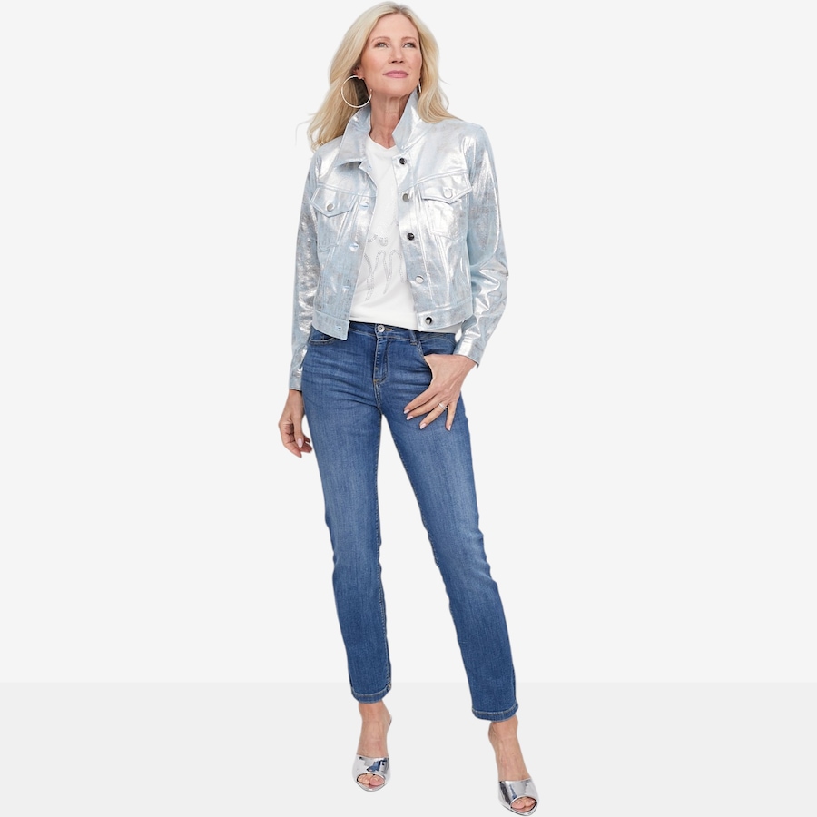Image 123163_ALTMORE4.jpg, Product 123-163 / Price $149.88, Brian Bailey Printed Metallic Faux Leather Jean Jacket from Brian Bailey on TSC.ca's Fashion department