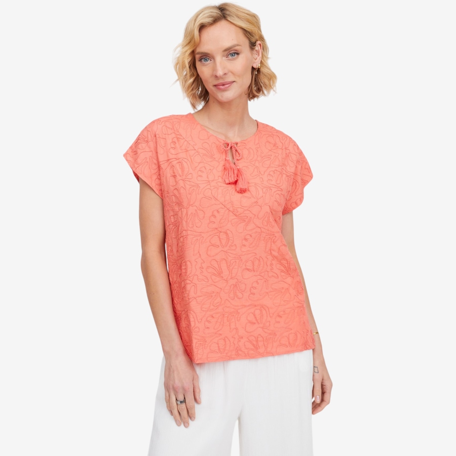 Image 123164_CRL.jpg, Product 123-164 / Price $109.99, Guillaume Tassel-Detail Embroidered Top from Guillaume on TSC.ca's Fashion department