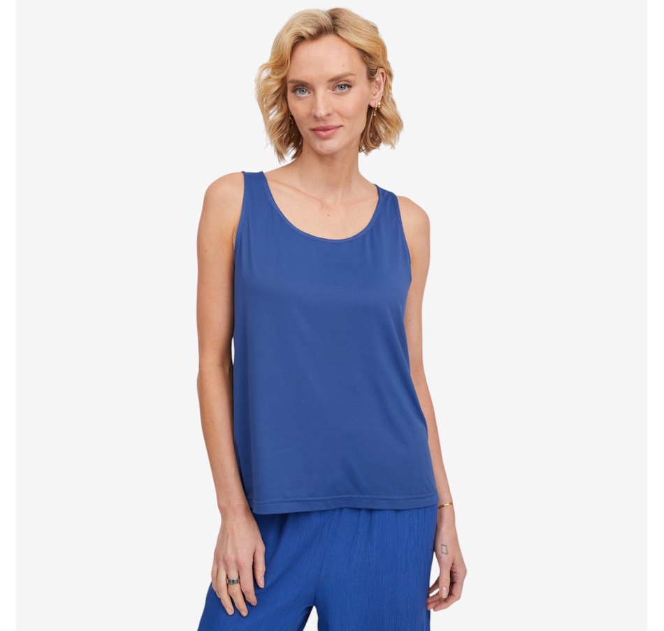 Image 123166_NVY.jpg, Product 123-166 / Price $59.99, Guillaume Essential Matte Jersey Scoop Neck Tank from Guillaume on TSC.ca's Fashion department