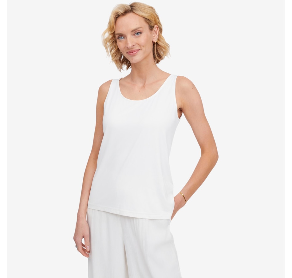 Image 123166_WHT.jpg, Product 123-166 / Price $59.99, Guillaume Essential Matte Jersey Scoop Neck Tank from Guillaume on TSC.ca's Fashion department