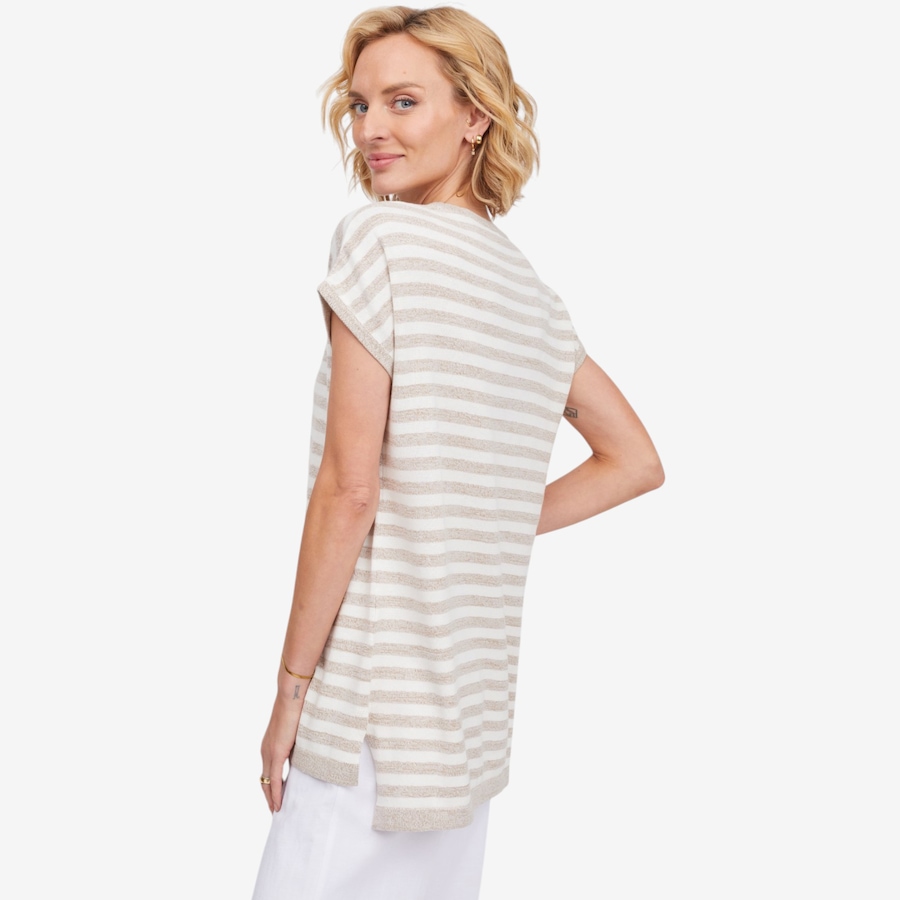 Image 123167_ALTMORE4.jpg, Product 123-167 / Price $89.99, Guillaume Heathered Stripe Knit Tunic from Guillaume on TSC.ca's Fashion department