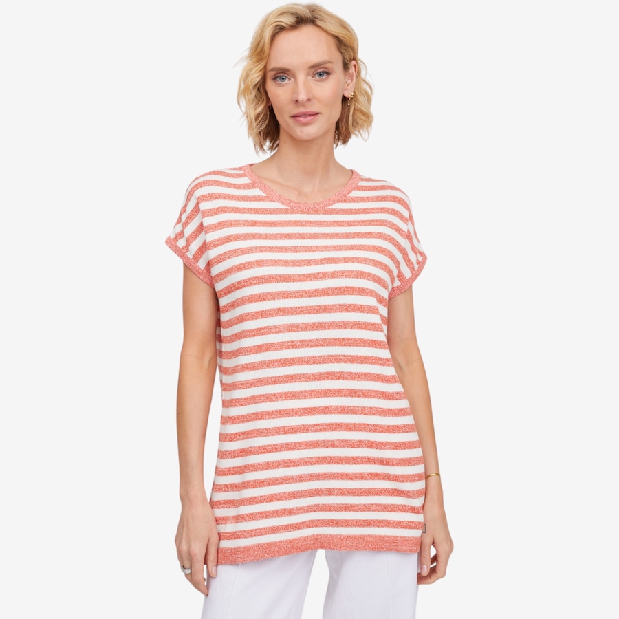 Image 123167_CRWT.jpg, Product 123-167 / Price $89.99, Guillaume Heathered Stripe Knit Tunic from Guillaume on TSC.ca's Fashion department