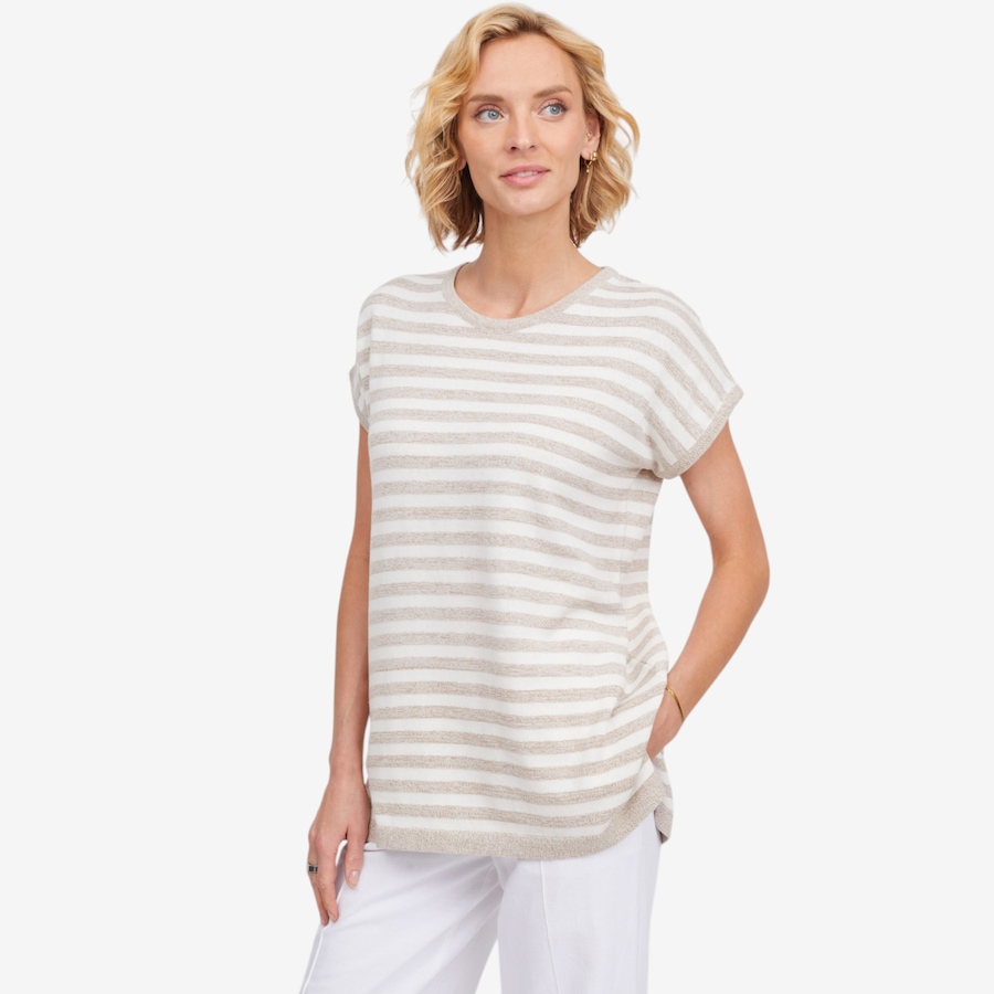 Image 123167_SDT.jpg, Product 123-167 / Price $89.99, Guillaume Heathered Stripe Knit Tunic from Guillaume on TSC.ca's Fashion department