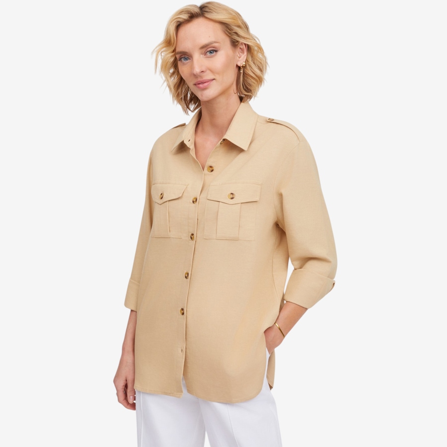 Image 123169_SAN.jpg, Product 123-169 / Price $119.99, Guillaume Cotton Linen Safari Shirt from Guillaume on TSC.ca's Fashion department