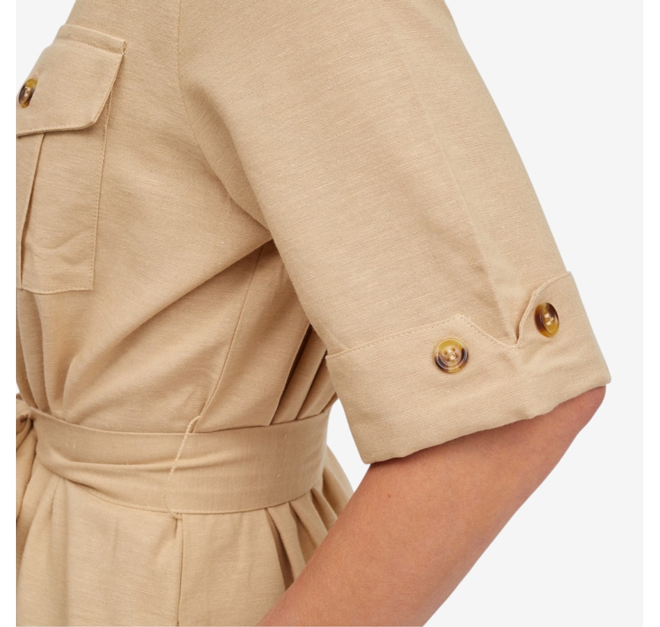 Image 123170_ALTMORE1.jpg, Product 123-170 / Price $109.99, Guillaume Cotton Linen Safari Dress from Guillaume on TSC.ca's Fashion department