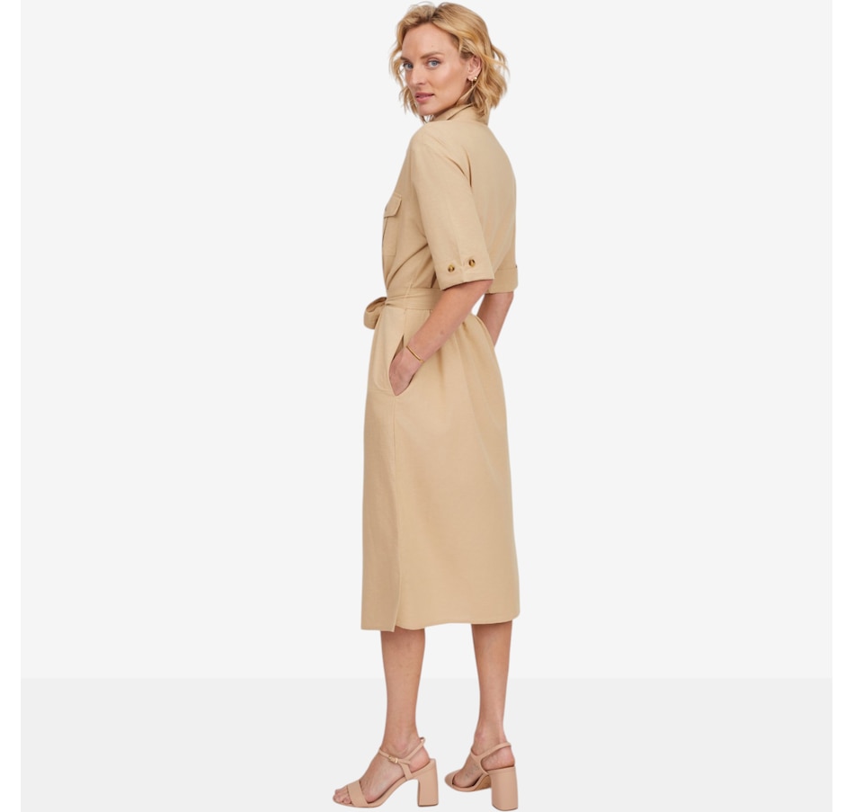 Image 123170_ALTMORE2.jpg, Product 123-170 / Price $109.99, Guillaume Cotton Linen Safari Dress from Guillaume on TSC.ca's Fashion department