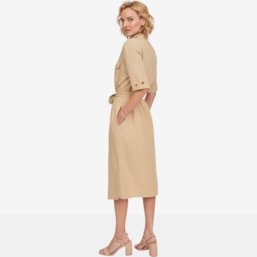 Image 123170_ALTMORE2.jpg, Product 123-170 / Price $129.99, Guillaume Cotton Linen Safari Dress from Guillaume on TSC.ca's Fashion department