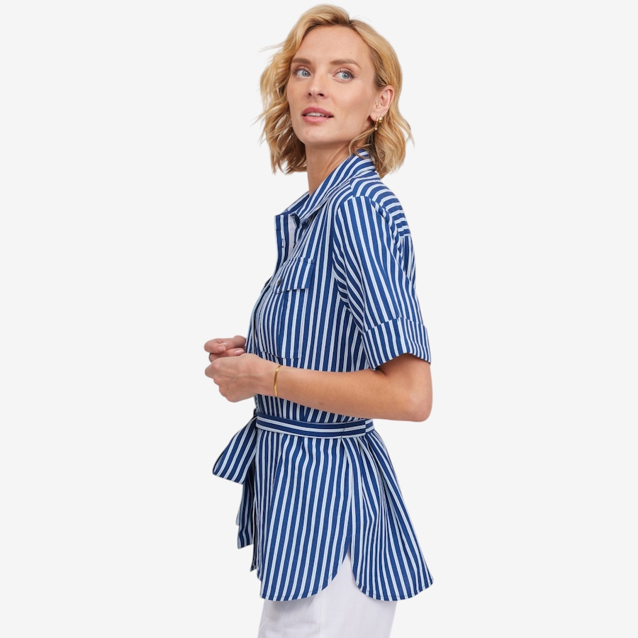 Image 123173_ALTMORE2.jpg, Product 123-173 / Price $119.99, Guillaume Striped Belted Safari Jacket from Guillaume on TSC.ca's Fashion department