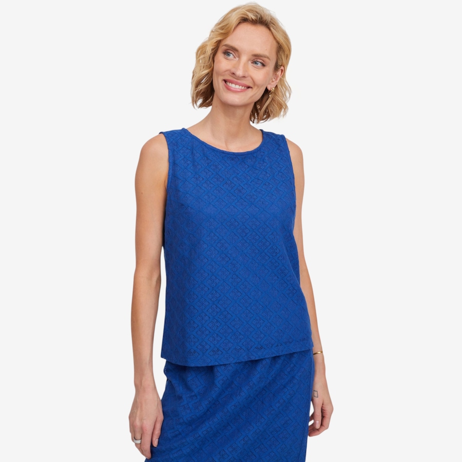 Image 123174_NVY.jpg, Product 123-174 / Price $49.88, Guillaume Textured Lace Top from Guillaume on TSC.ca's Fashion department