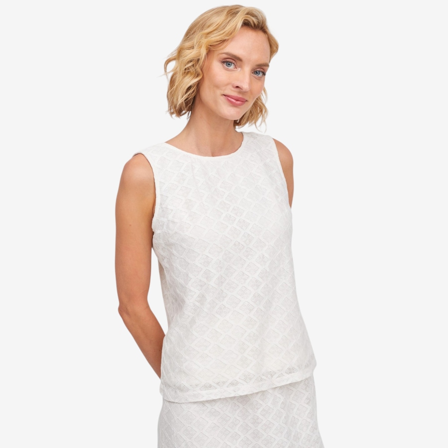 Image 123174_WHT.jpg, Product 123-174 / Price $49.88, Guillaume Textured Lace Top from Guillaume on TSC.ca's Fashion department