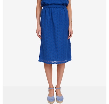 Guillaume Textured Lace Skirt