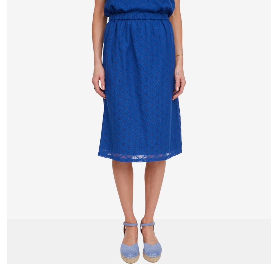 Image 123175_NVY.jpg, Product 123-175 / Price $99.99, Guillaume Textured Lace Skirt from Guillaume on TSC.ca's Fashion department