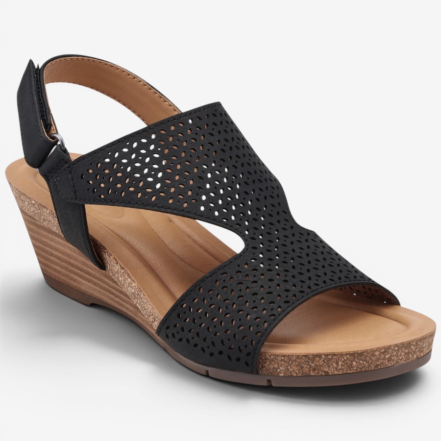 Image 123182_BLK.jpg, Product 123-182 / Price $69.88, Earth Harten Wedge Sandal from Earth Shoes on TSC.ca's Shoes department