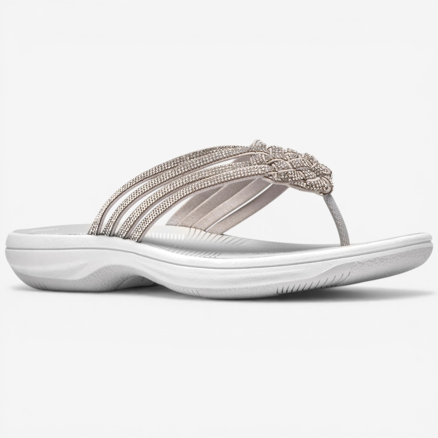 Image 123419_SIL.jpg, Product 123-419 / Price $49.99, Clarks Breeze Gem Toe Thong Sandal from Clarks Footwear on TSC.ca's Shoes department